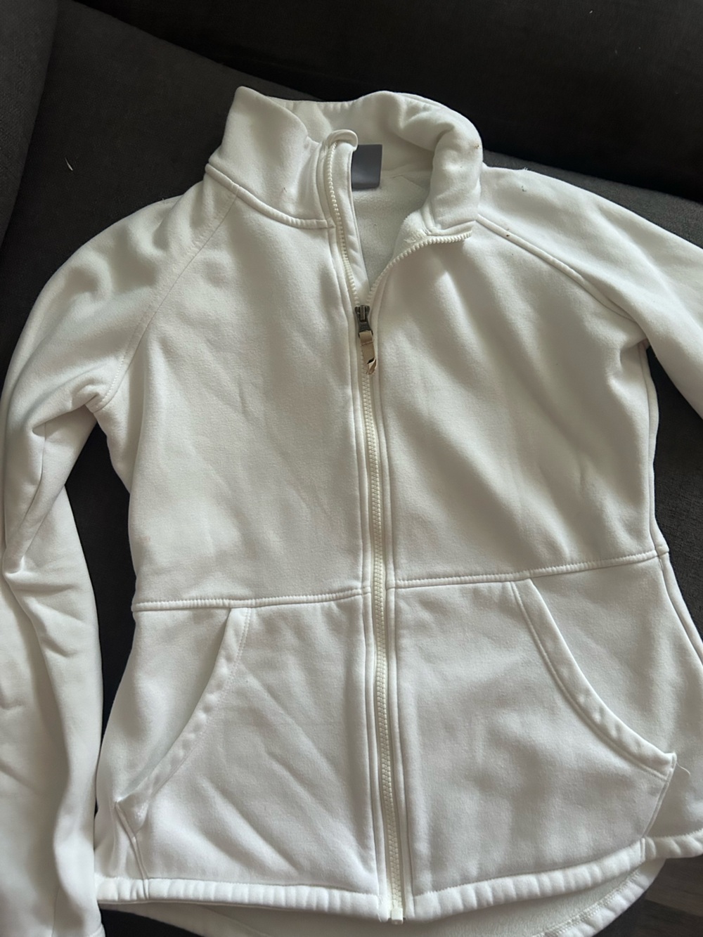 Skechers White Active Full Zip Jacket Size S